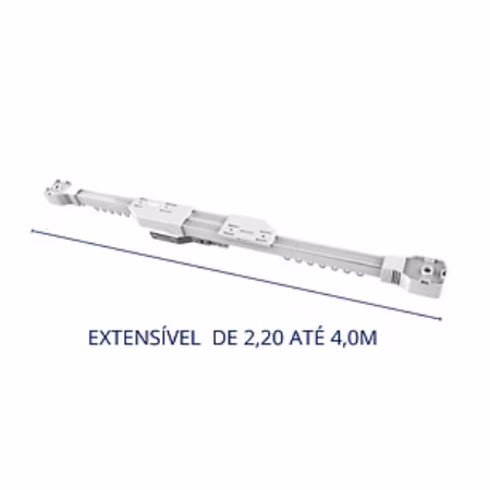 TRILHO PARA CORTINA EXTENSÍVEL DE 2,20 ATÉ 4,0M